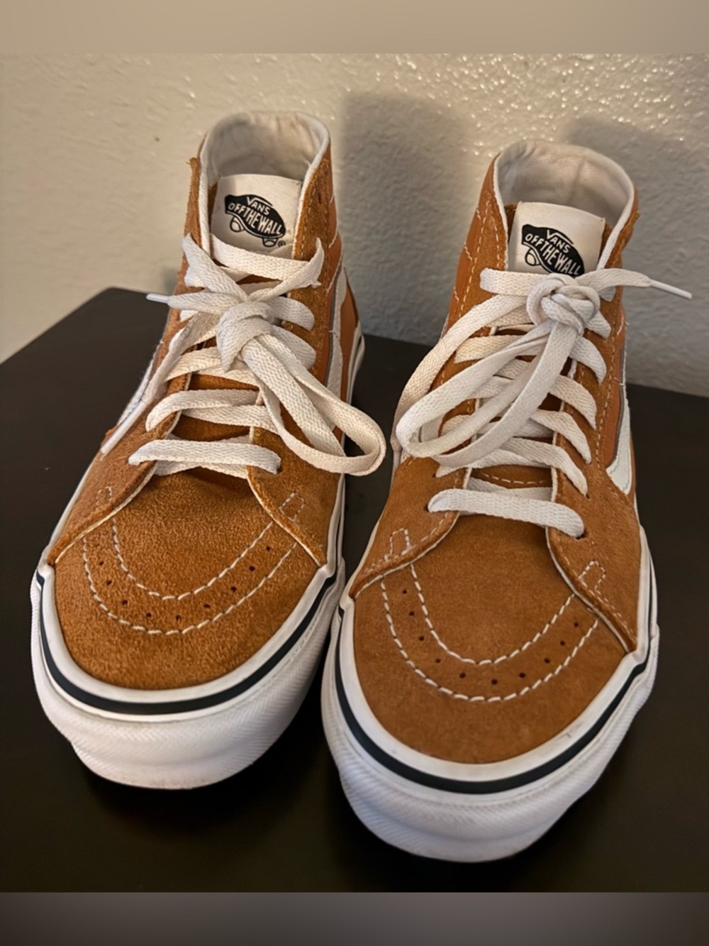 Vans Sk8-Hi Tapered Rust Orange Suede Sneakers | Men’s 5 / Women’s 6.5 - Picture 7 of 8